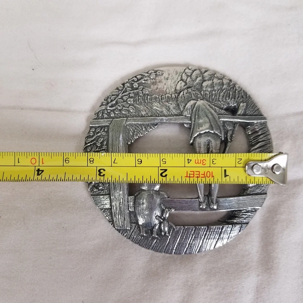 Danforth Pewter Winnie the Pooh Jar TopperVintage Silver Excellent Disney Lid
